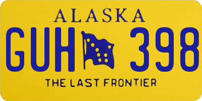 AK license plate GUH398