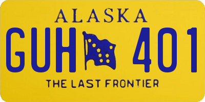 AK license plate GUH401