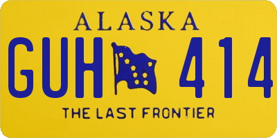 AK license plate GUH414