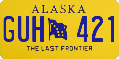 AK license plate GUH421