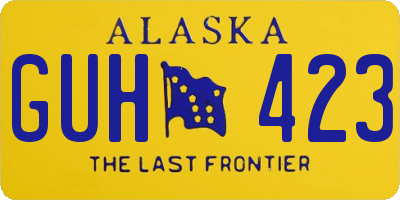AK license plate GUH423