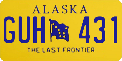AK license plate GUH431