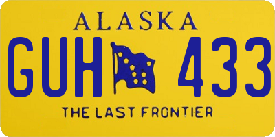 AK license plate GUH433