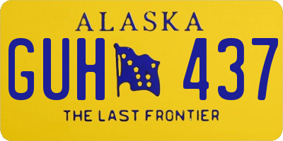 AK license plate GUH437