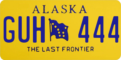 AK license plate GUH444