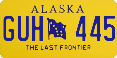 AK license plate GUH445