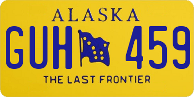 AK license plate GUH459