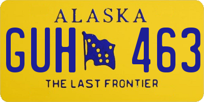 AK license plate GUH463