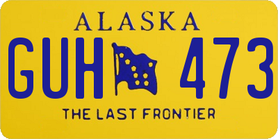 AK license plate GUH473