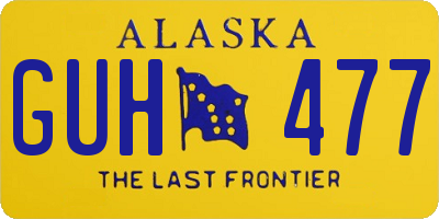 AK license plate GUH477