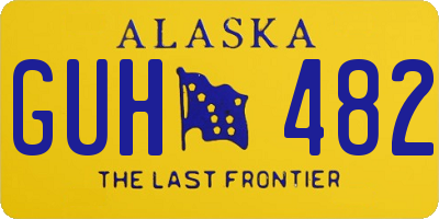 AK license plate GUH482