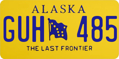 AK license plate GUH485