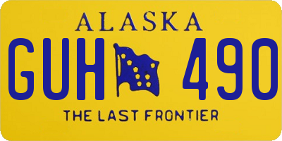 AK license plate GUH490