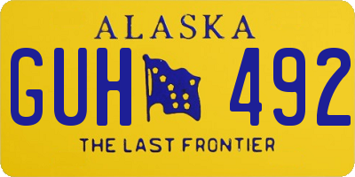 AK license plate GUH492