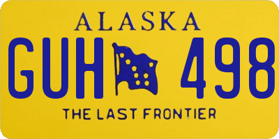 AK license plate GUH498
