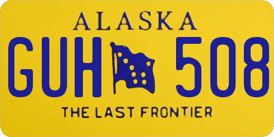 AK license plate GUH508