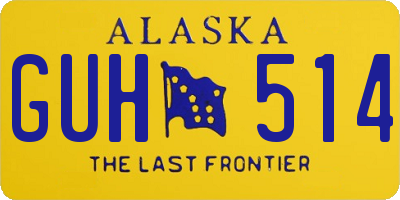 AK license plate GUH514