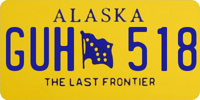 AK license plate GUH518