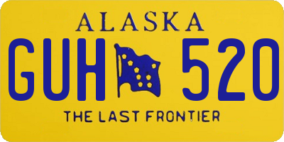 AK license plate GUH520