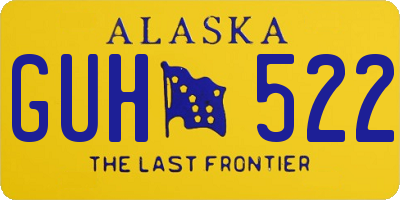 AK license plate GUH522