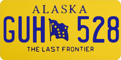 AK license plate GUH528
