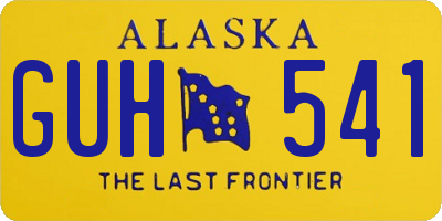 AK license plate GUH541