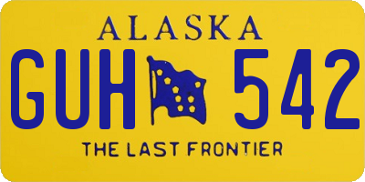 AK license plate GUH542