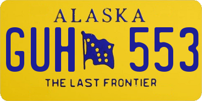 AK license plate GUH553