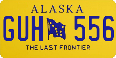 AK license plate GUH556