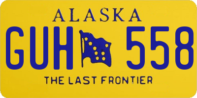 AK license plate GUH558