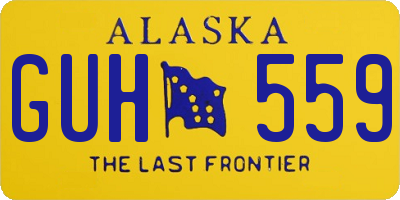 AK license plate GUH559