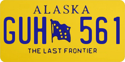 AK license plate GUH561