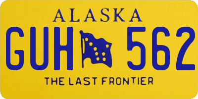 AK license plate GUH562