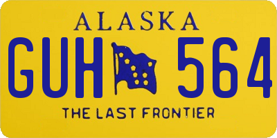 AK license plate GUH564
