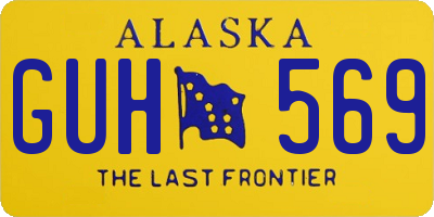 AK license plate GUH569