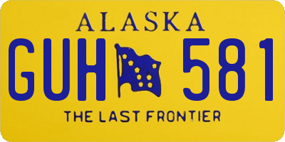 AK license plate GUH581
