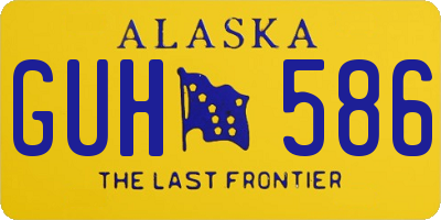 AK license plate GUH586