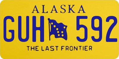 AK license plate GUH592