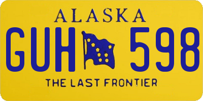 AK license plate GUH598