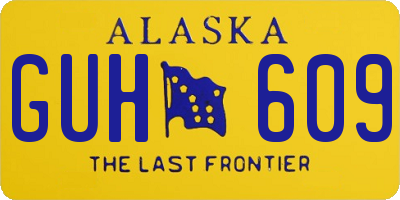 AK license plate GUH609