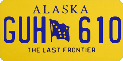 AK license plate GUH610