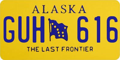 AK license plate GUH616