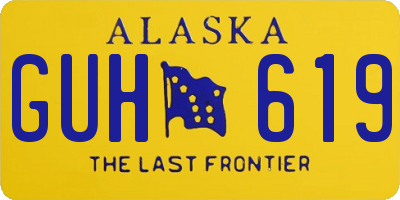 AK license plate GUH619
