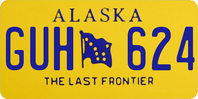 AK license plate GUH624