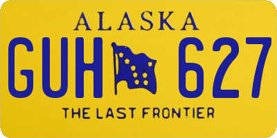 AK license plate GUH627