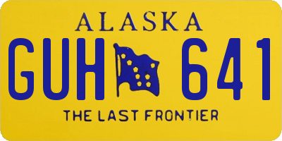 AK license plate GUH641