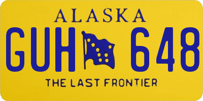 AK license plate GUH648