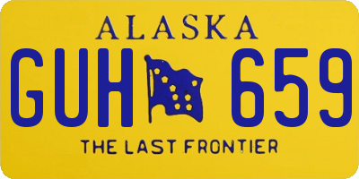 AK license plate GUH659