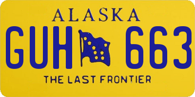 AK license plate GUH663