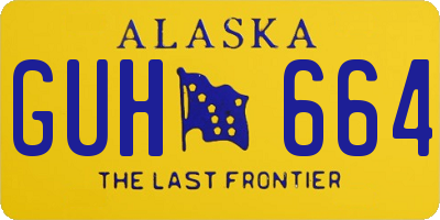 AK license plate GUH664